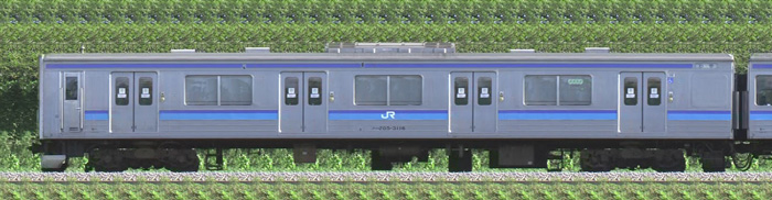 クハ205形3100番台（A）の側面写真